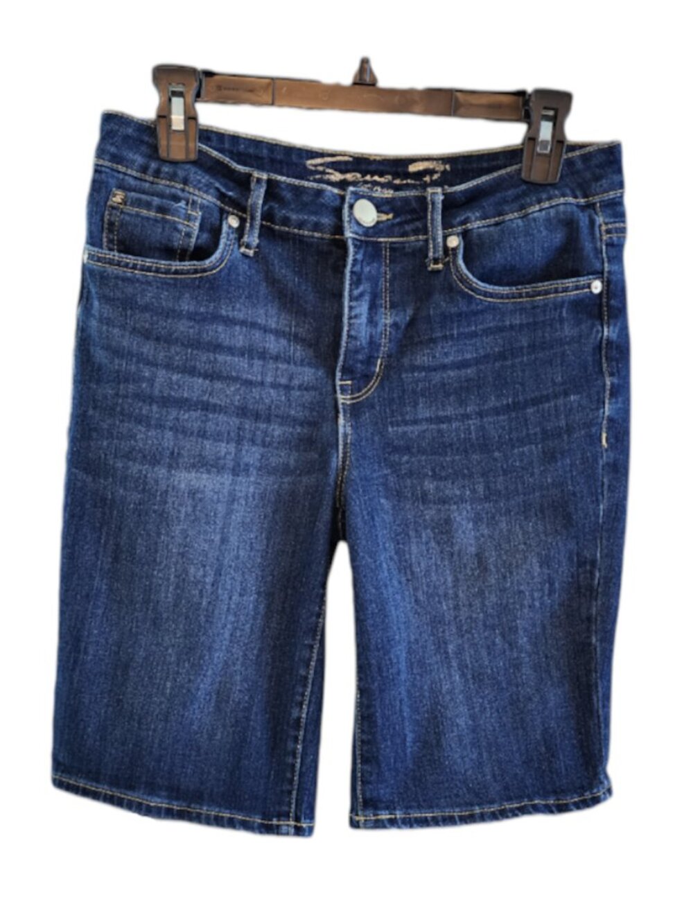 Seven7 Sz 6 Sunset Bermuda Jean Denim Shorts Blue